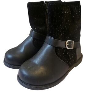 *4/$30* Gymboree Black Suede Ankle Boots 8